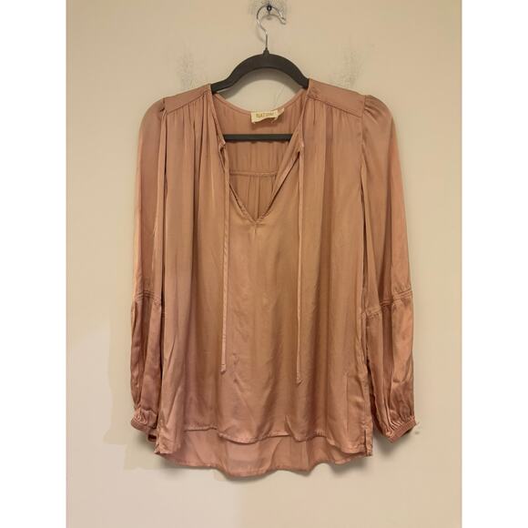 Nation LTD Peasant Top Dusty Rose Size XS - Picture 1 of 6